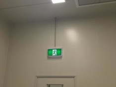 LED Lighting and LED Exit sign in the Manufacturing Factory